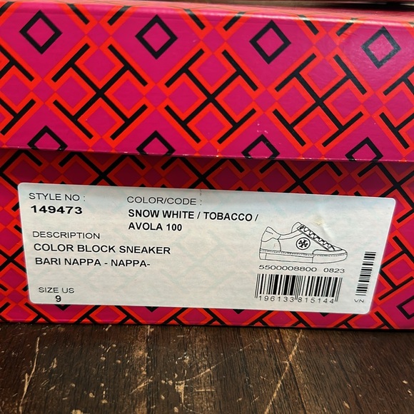 New Sneaker bari Nappa Nappa  Snow White/tobacco/Avola 100 style 149473 talla 9 - Picture 6 of 6
